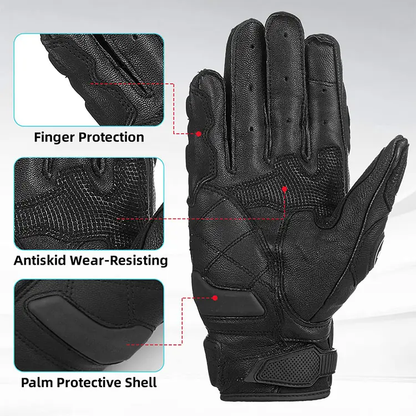 Premium Leather Motorcycle Gloves