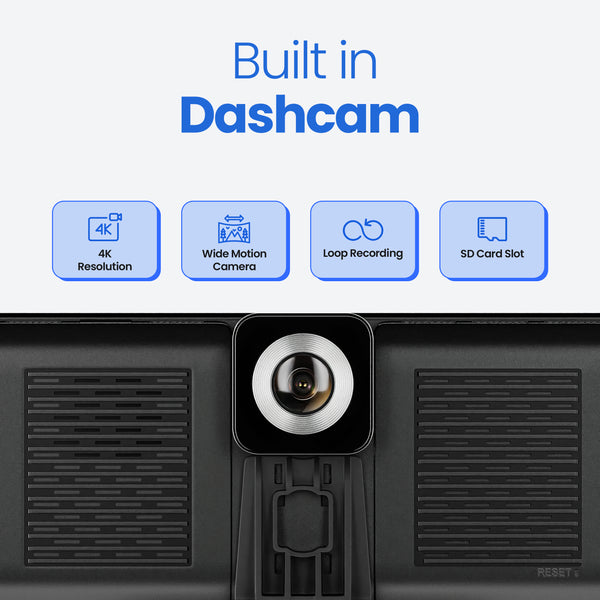 The CarTablet Pro Max built-in 4K dashcam