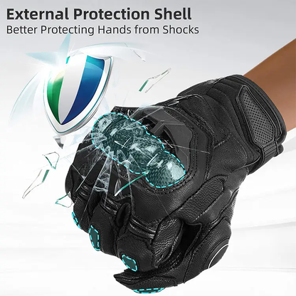 Premium Leather Motorcycle Gloves